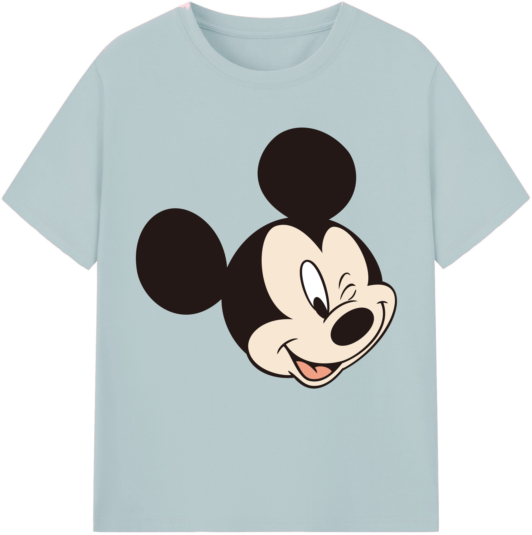 （画像用） ミッキーマウス Mickey Mouse 綿100％半袖Tシャツ（フロントプリント）